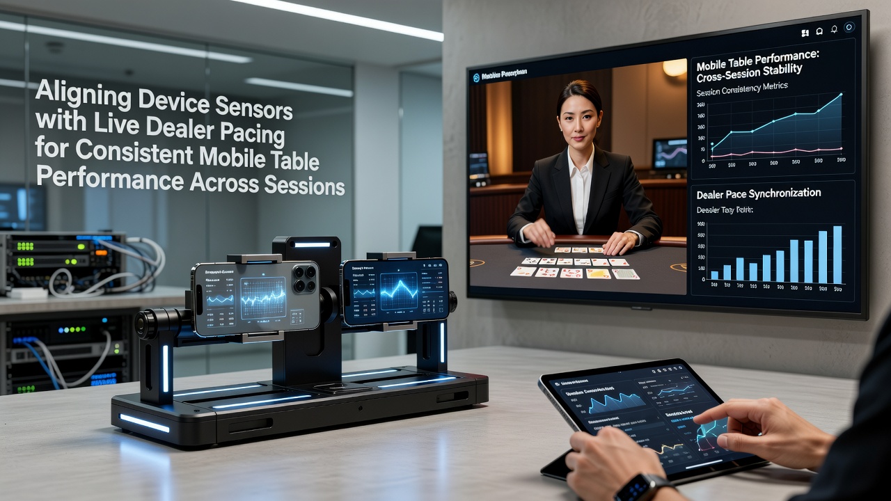 Mobile device sensors interacting with live dealer table interfaces during gameplay sessions