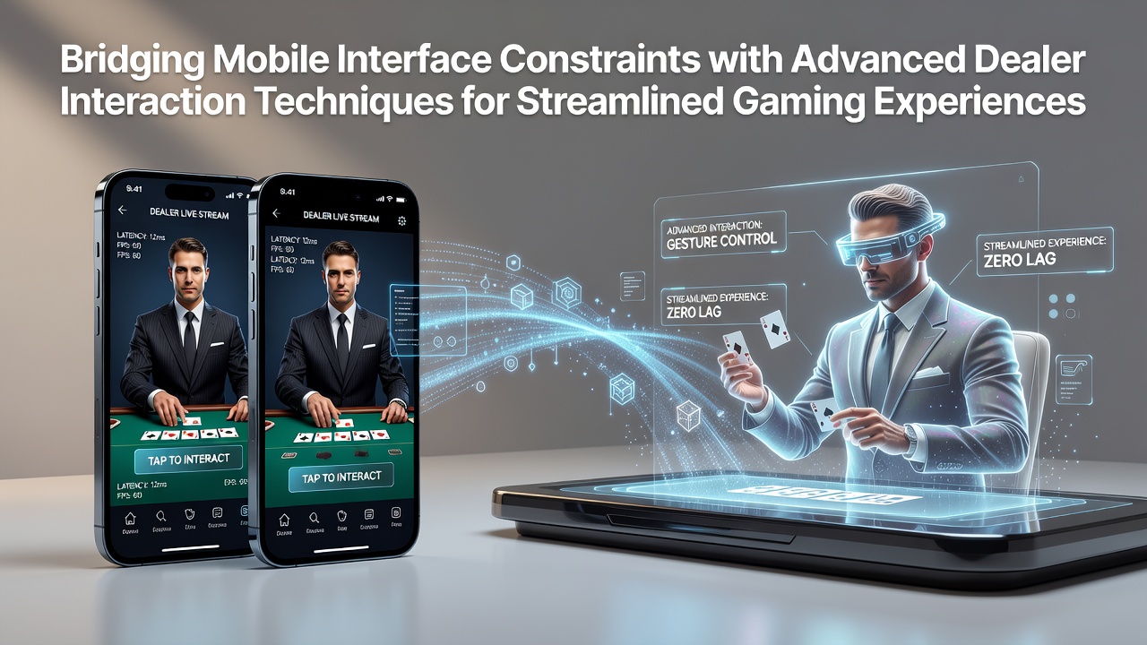 Mobile casino interface showing live dealer interaction on smartphone screen with touch controls and real-time streaming