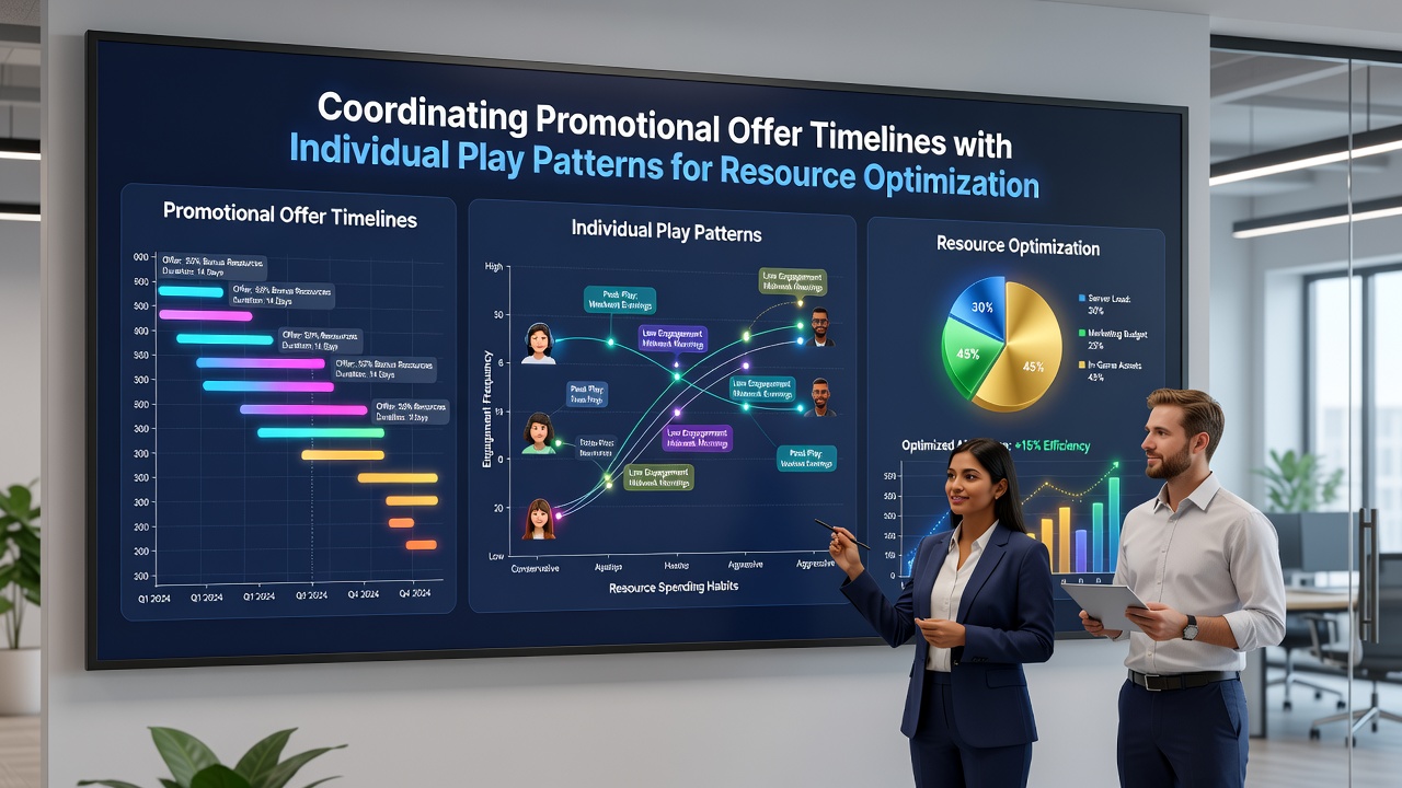 Analytics screen displaying player segments and synchronized bonus calendars