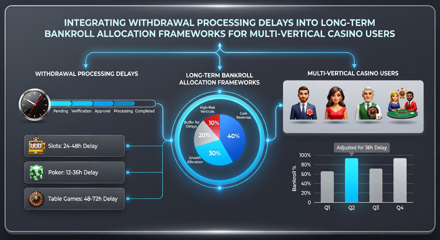 Casino bankroll allocation charts showing withdrawal timelines across slots, poker and table games