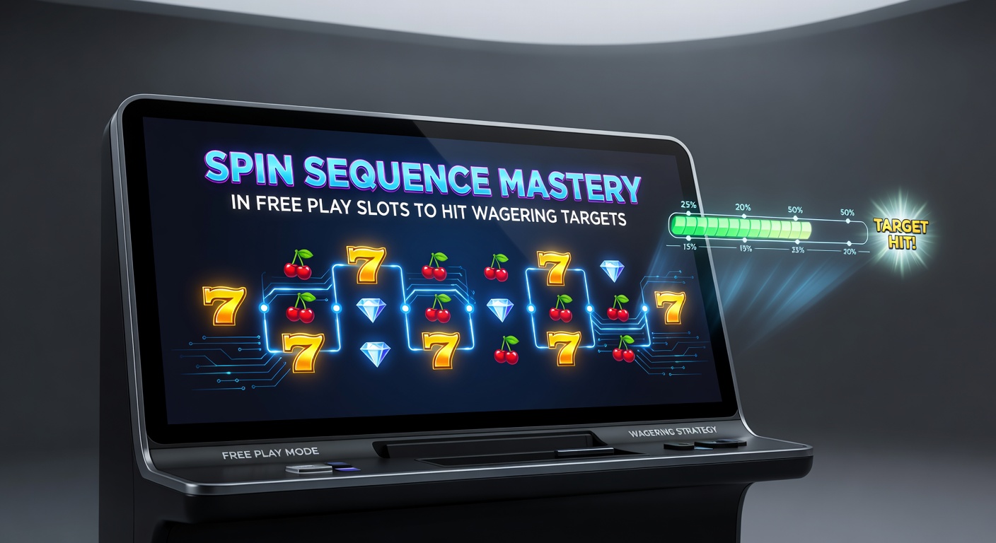 Casino player analyzing slot spin patterns on a digital screen during free play session