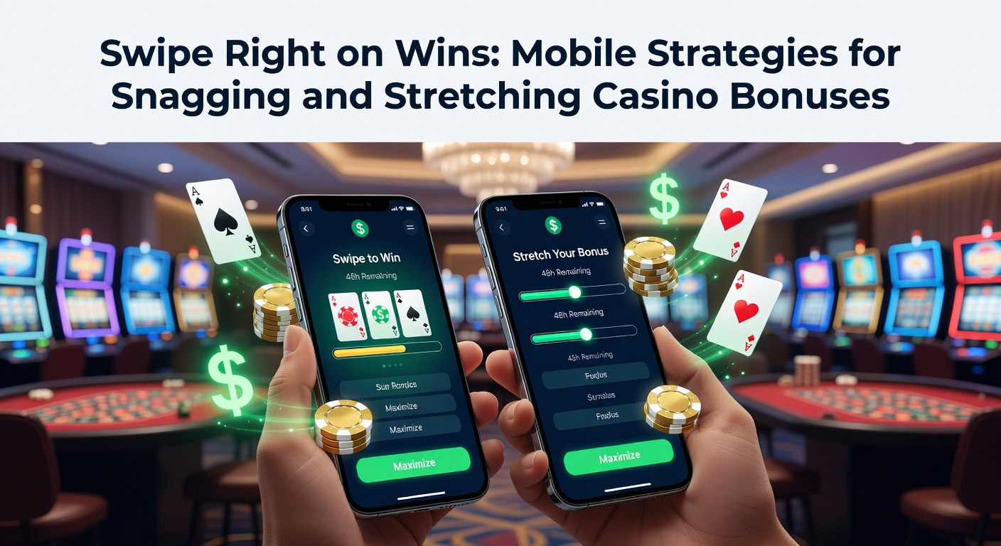 Close-up of fingers swiping on a mobile screen to activate a casino bonus, with overlaid graphics showing wagering progress bars and game thumbnails