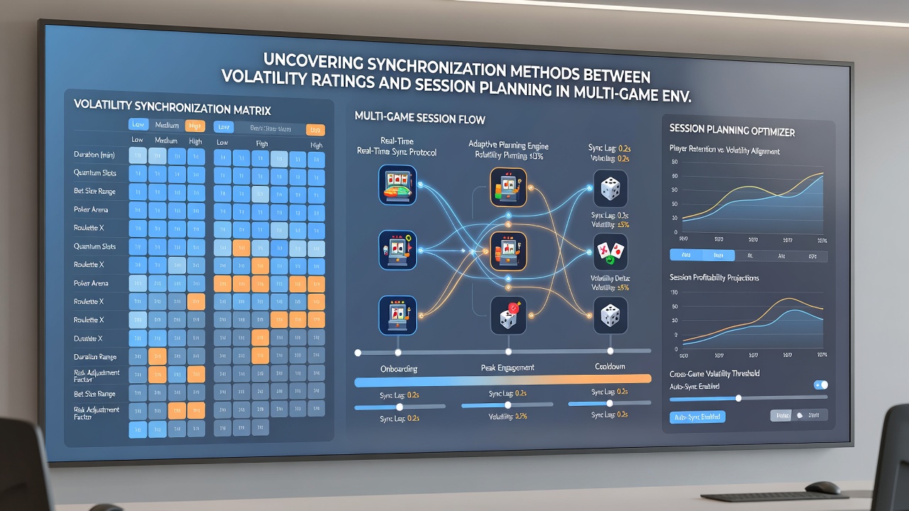 Flowchart illustrating synchronized volatility and session planning workflow for multi-game casino play
