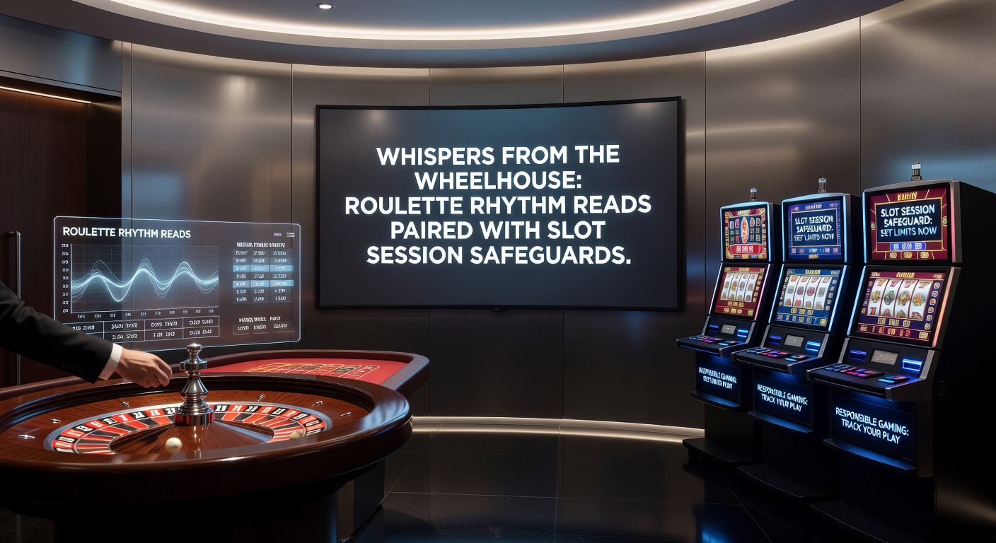 A roulette wheel in mid-spin under casino lights, highlighting red and black pockets with a croupier's hand nearby, symbolizing rhythm reads in action